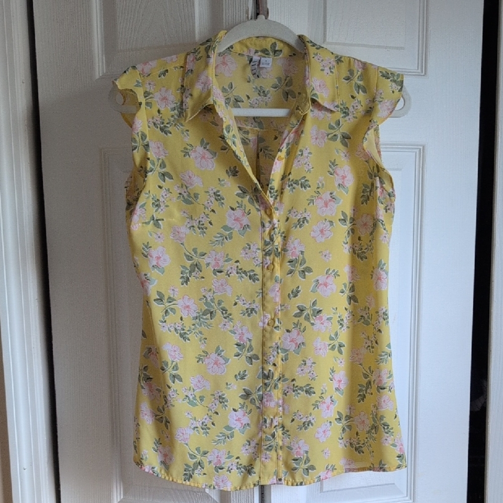 Elle Yellow Floral Blouse